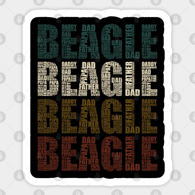 Beagle Dad - Funny Dog Lovers Gift For Papa Sticker by DnB